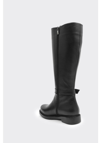 Hakiki Deri Düz Taban Kadın Çizme modelleri