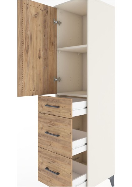 Hyperion Dolap 2 Raflı 3 Çekmeceli Tek Kapaklı 44X44X182 Aytaşı-Çam indirimleri