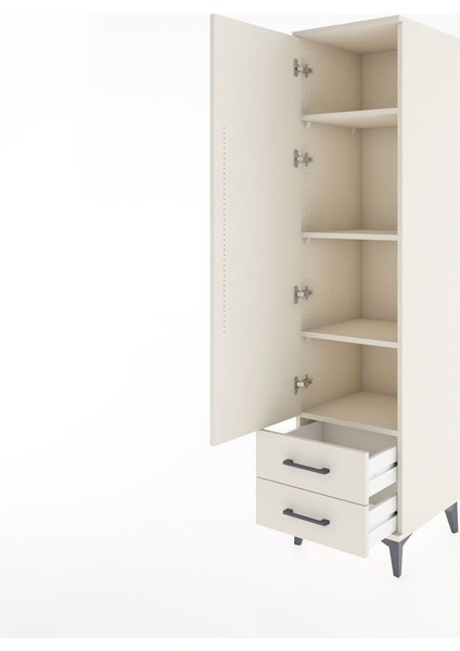 Hyperion Dolap 4 Raflı 2 Çekmeceli Tek Kapaklı 44X44X182 Aytaşı-Aytaşı fırsatları