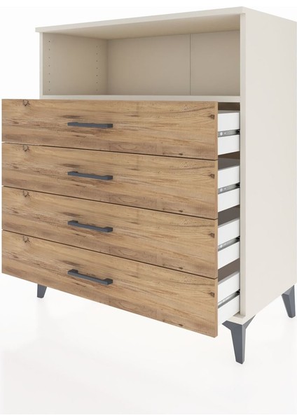 Hyperion Şifonyer Tek Raflı 4 Çekmeceli 88X44X106 Aytaşı-Çam fırsatları