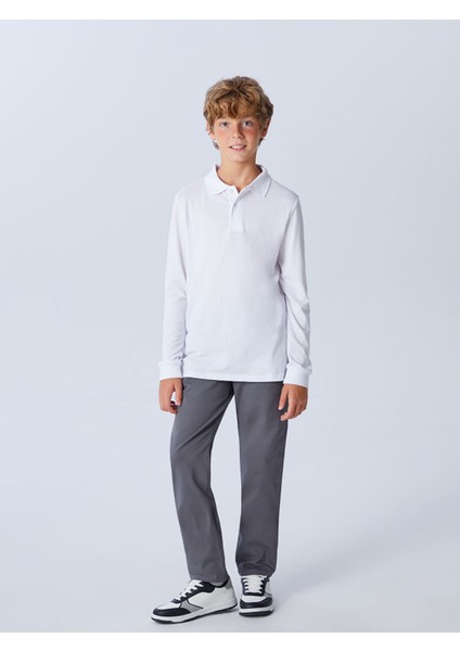 Yeni Sezon Beli Lastikli Erkek Çocuk Okul Pantolonu