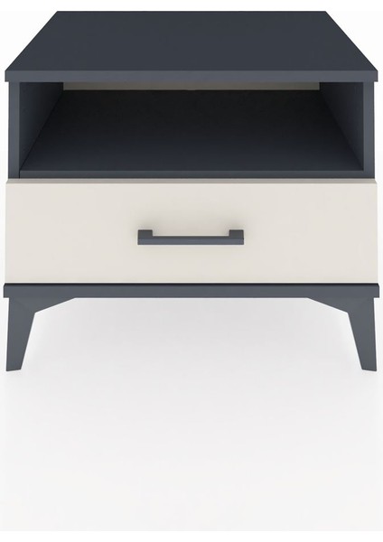 Hyperion Komodin Tek Raflı Tek Çekmeceli 60X44X48 Antrasit-Aytaşı