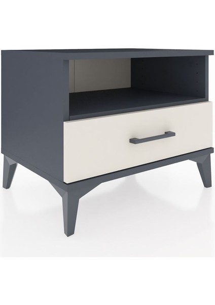 Hyperion Komodin Tek Raflı Tek Çekmeceli 60X44X48 Antrasit-Aytaşı fiyatları