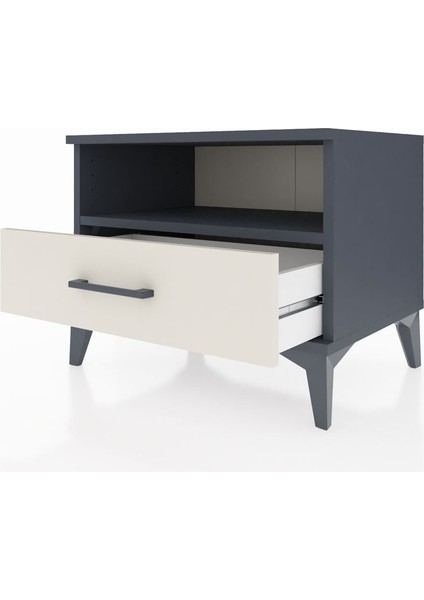 Hyperion Komodin Tek Raflı Tek Çekmeceli 60X44X48 Antrasit-Aytaşı fırsatları