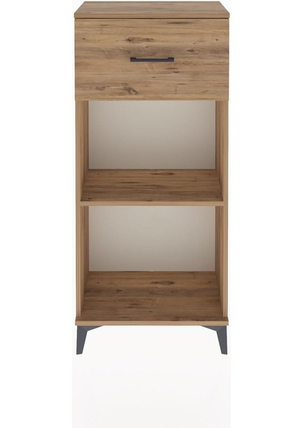 Arges Dolap Tek Raflı Tek Çekmeceli 60X30X134 Çam-Çam