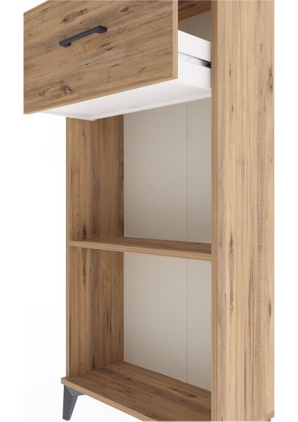 Arges Dolap Tek Raflı Tek Çekmeceli 60X30X134 Çam-Çam indirimleri