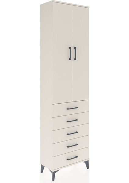 Arges Dolap 2 Raflı 5 Çekmeceli Tek Askılı 60X30X221 Aytaşı-Aytaşı fiyatları