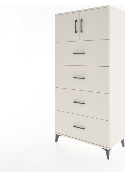 Hyperion Dolap Tek Raflı 4 Çekmeceli 2 Kapaklı 88X44X182 Aytaşı-Aytaşı modelleri