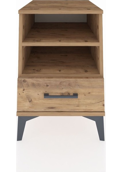 Kronos Komodin 2 Raflı Tek Çekmeceli 44X59X64 Çam-Çam