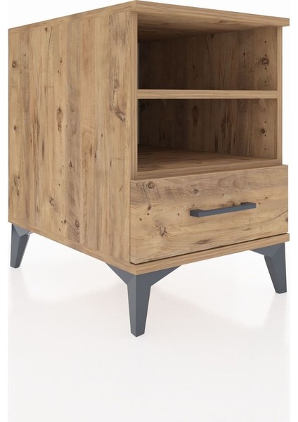 Kronos Komodin 2 Raflı Tek Çekmeceli 44X59X64 Çam-Çam fiyatları