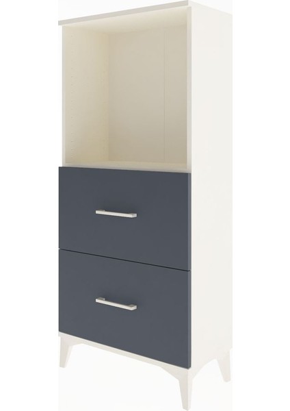 Arges Dolap Tek Raflı 2 Çekmeceli 60X30X134 Aytaşı-Antrasit modelleri