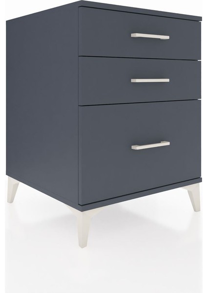 Kronos Komodin 3 Çekmeceli 60X59X80 Antrasit-Antrasit fiyatları