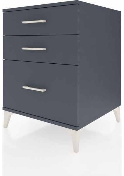 Kronos Komodin 3 Çekmeceli 60X59X80 Antrasit-Antrasit modelleri