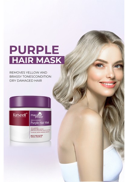 Turunculaşma Karşıtı Maca Özlü Purple Hair Mor Maske 500 ml modelleri