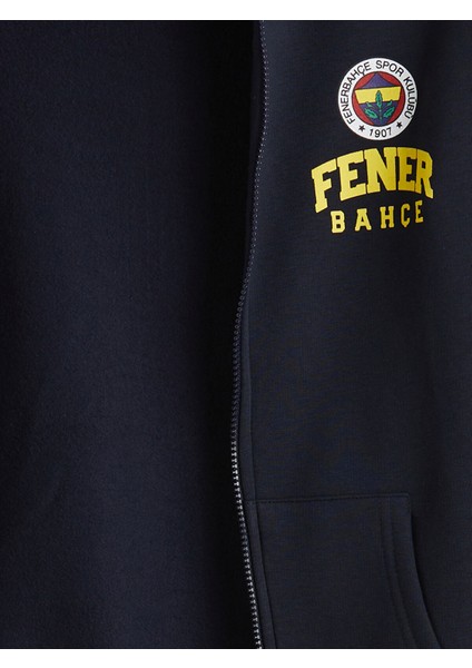 Yeni Sezon Kapüşonlu Fenerbahçe Baskılı Erkek Çocuk Fermuarlı Sweatshirt fiyatları