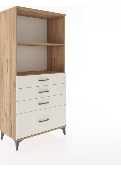 Hyperion Dolap 2 Raflı 4 Çekmeceli 88X44X182 Çam-Aytaşı fiyatları