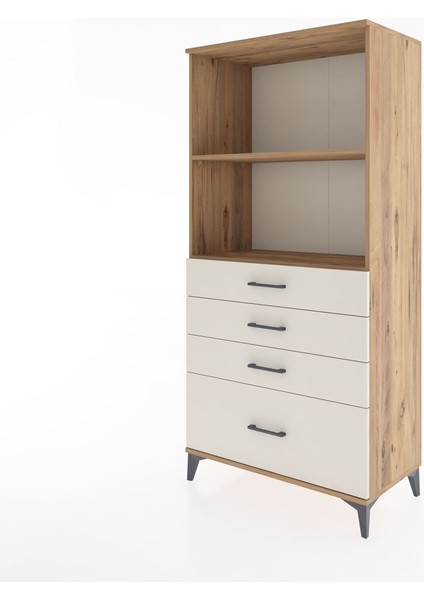 Hyperion Dolap 2 Raflı 4 Çekmeceli 88X44X182 Çam-Aytaşı modelleri