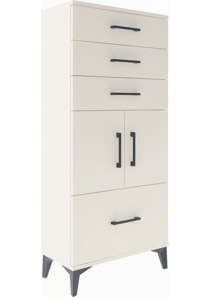 Arges Dolap Tek Raflı 4 Çekmeceli 2 Kapaklı 60X30X134 Aytaşı-Aytaşı fiyatları