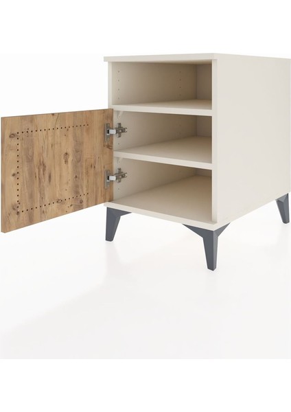 Kronos Komodin 2 Raflı Tek Kapaklı 44X59X64 Aytaşı-Çam fırsatları