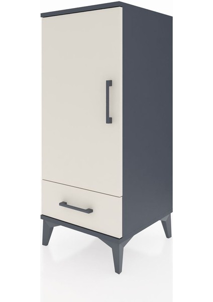 Hyperion Komodin 2 Raflı Tek Çekmeceli Tek Kapaklı 44X44X106 Antrasit-Aytaşı modelleri