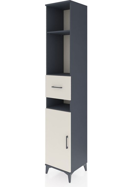 Hyperion Dolap 4 Raflı Tek Çekmeceli Tek Kapaklı 44X44X243 Antrasit-Aytaşı modelleri