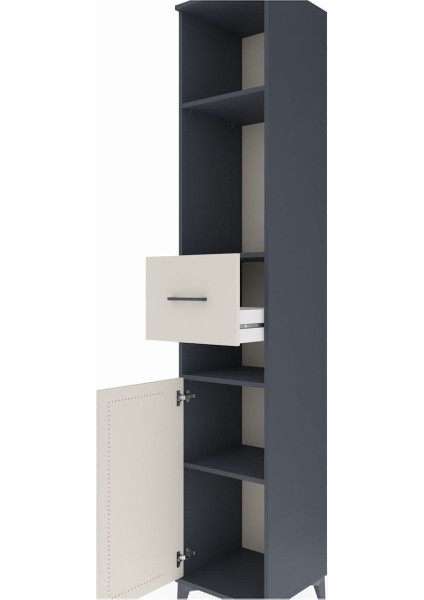 Hyperion Dolap 4 Raflı Tek Çekmeceli Tek Kapaklı 44X44X243 Antrasit-Aytaşı indirimleri