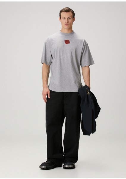 Gri Logo Detaylı T-Shirt fiyatları