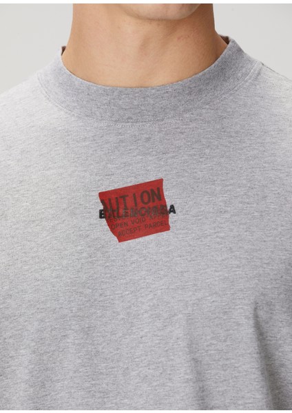Gri Logo Detaylı T-Shirt indirimleri