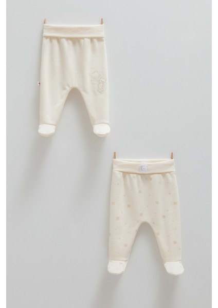 Cute Bear Patikli Ikili Pantolon - Caramell - APE1465 - Bej - 1 - 3 Ay - APE1465-BEJ-1 - 3 Ay Bej