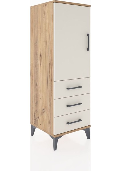 Hyperion Dolap 2 Raflı 3 Çekmeceli Tek Kapaklı 44X44X134 Çam-Aytaşı fiyatları