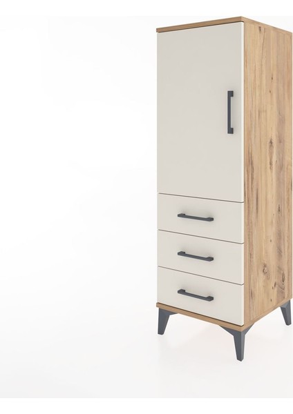 Hyperion Dolap 2 Raflı 3 Çekmeceli Tek Kapaklı 44X44X134 Çam-Aytaşı modelleri