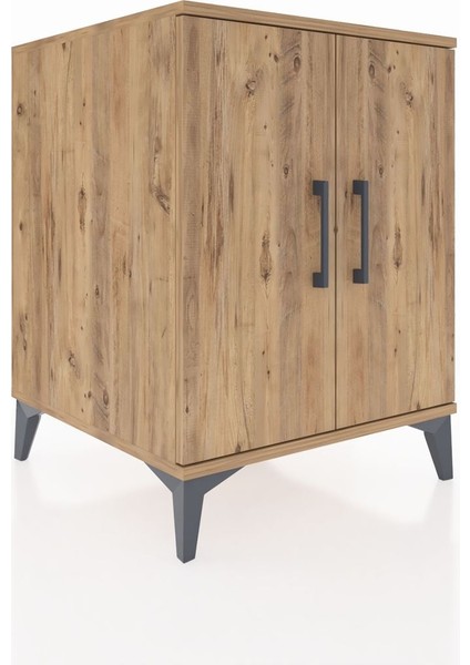 Kronos Komodin Tek Raflı 2 Kapaklı 60X59X80 Çam-Çam fiyatları