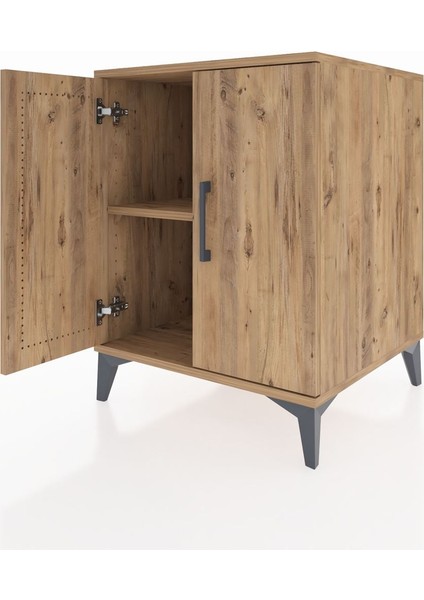 Kronos Komodin Tek Raflı 2 Kapaklı 60X59X80 Çam-Çam fırsatları
