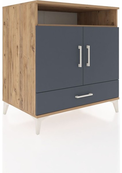 Kronos Şifonyer 3 Raflı Tek Çekmeceli 2 Kapaklı 88X59X96 Çam-Antrasit fiyatları