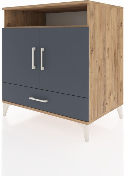 Kronos Şifonyer 3 Raflı Tek Çekmeceli 2 Kapaklı 88X59X96 Çam-Antrasit modelleri