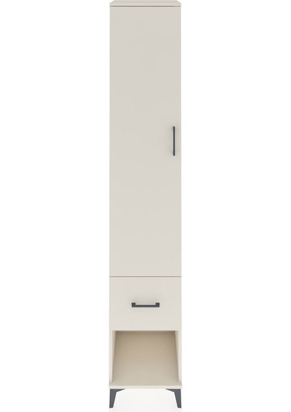 Hyperion Dolap 5 Raflı Tek Çekmeceli Tek Kapaklı 44X44X243 Aytaşı-Aytaşı