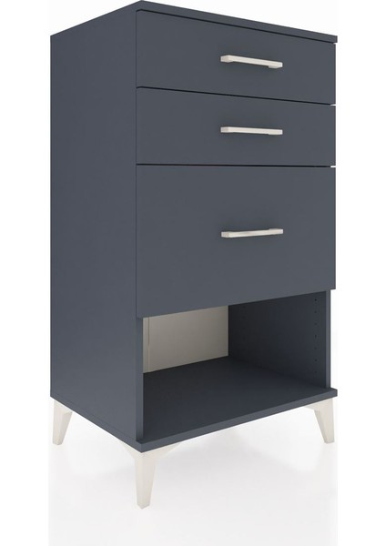 Hyperion Komodin 3 Çekmeceli 60X44X106 Antrasit-Antrasit fiyatları