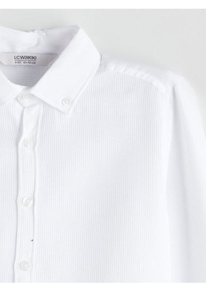 Yeni Sezon Uzun Kollu Dokulu Erkek Çocuk Gömlek modelleri