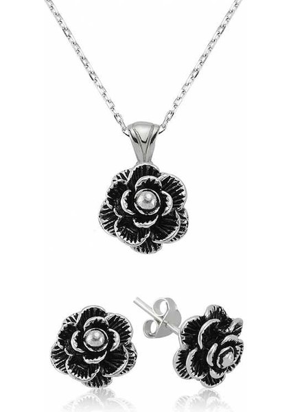 Gümüş Çiçek Bayan Set