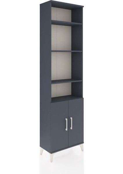 Arges Dolap 5 Raflı 2 Kapaklı 60X30X221 Antrasit-Antrasit fiyatları
