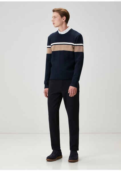 Slim Fit Lacivert Chino Pantolon