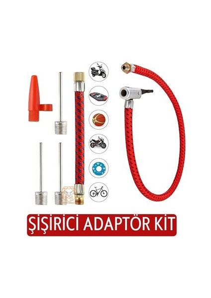Modacar El Ayak Pompaları Iğne Hortum Şişirme Kiti