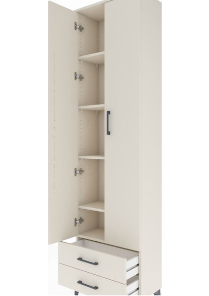 Arges Dolap 5 Raflı 2 Çekmeceli 2 Kapaklı 60X30X221 Aytaşı-Aytaşı indirimleri