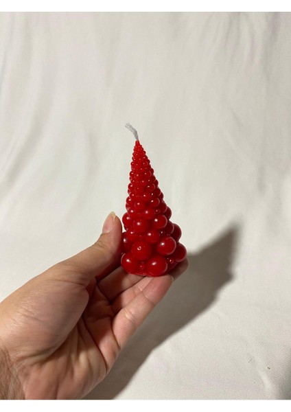 3 Lü Yılbaşı Mumu - Bubble Ağaç Mum - Dekoratif Mum - Yılbaşı Konsept Mumları