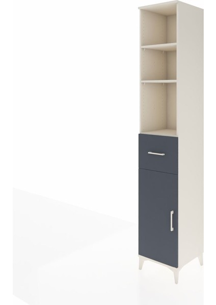 Hyperion Dolap 4 Raflı Tek Çekmeceli Tek Kapaklı 44X44X243 Aytaşı-Antrasit modelleri