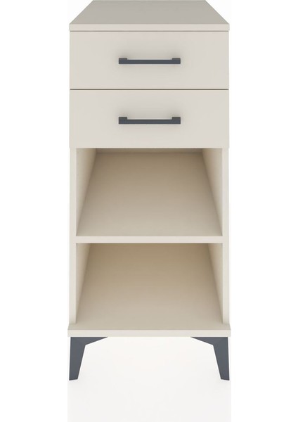Kronos Komodin Tek Raflı 2 Çekmeceli 44X59X96 Aytaşı-Aytaşı