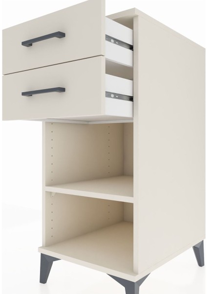 Kronos Komodin Tek Raflı 2 Çekmeceli 44X59X96 Aytaşı-Aytaşı indirimleri
