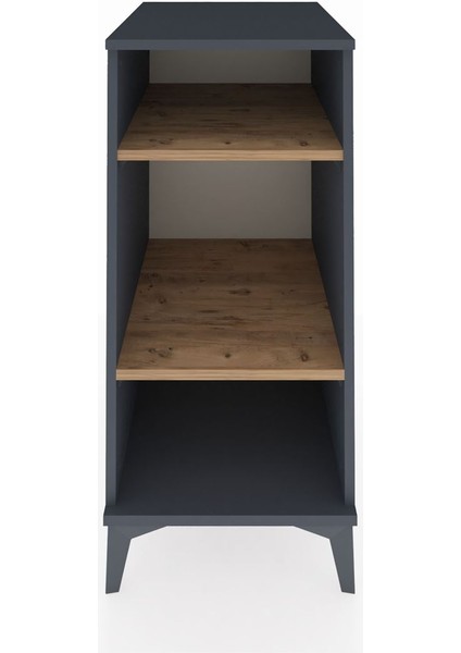 Kronos Komodin 2 Raflı 44X59X96 Antrasit-Çam