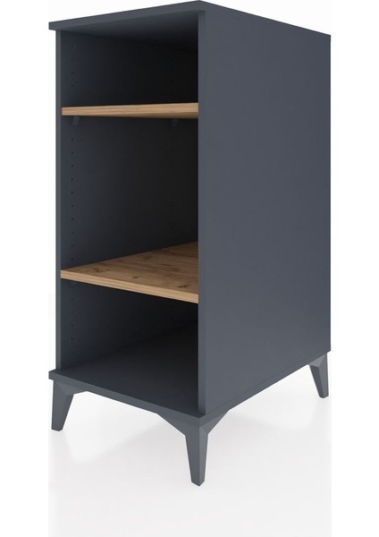 Kronos Komodin 2 Raflı 44X59X96 Antrasit-Çam modelleri