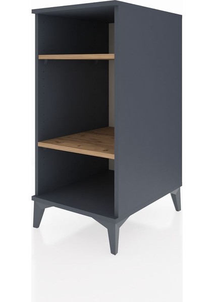 Kronos Komodin 2 Raflı 44X59X96 Antrasit-Çam fırsatları